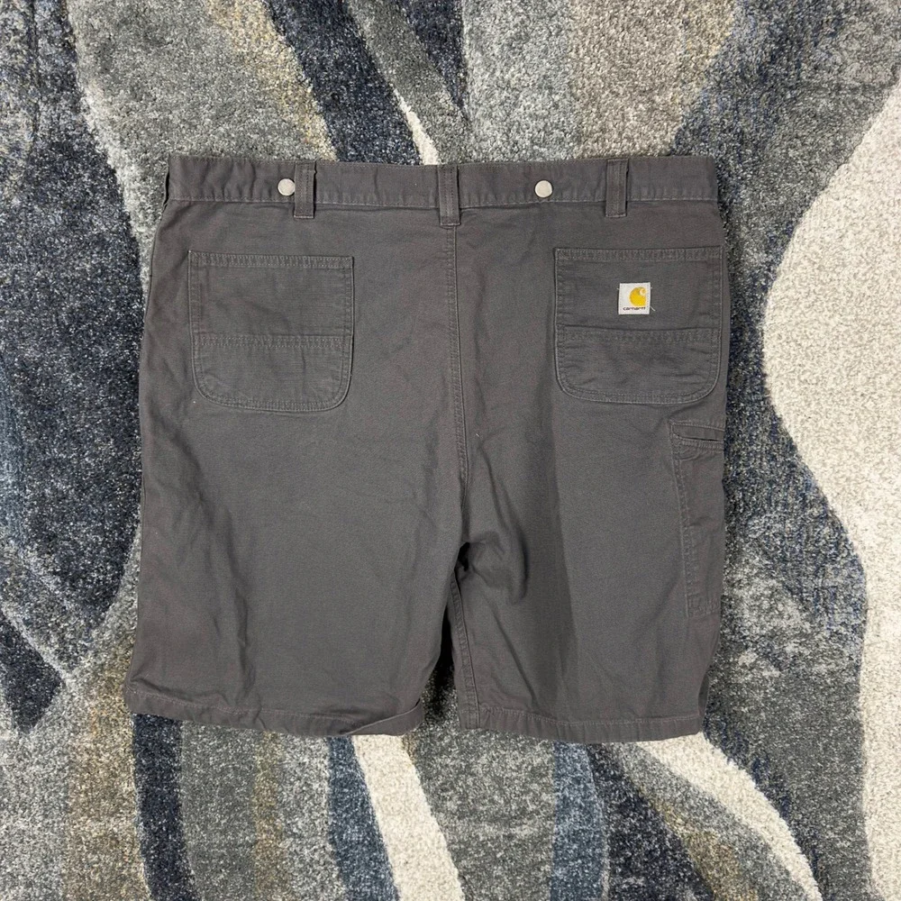 Carhartt Relaxed Fit Canvas Work Shorts Mens 44 Gray Utility Carpenter Rugged